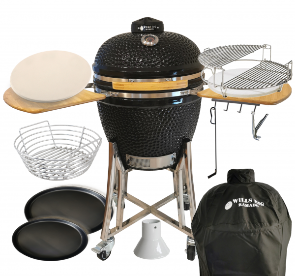 WILLS BIG Kamado Keramik Grill mit mega Zubehör Set